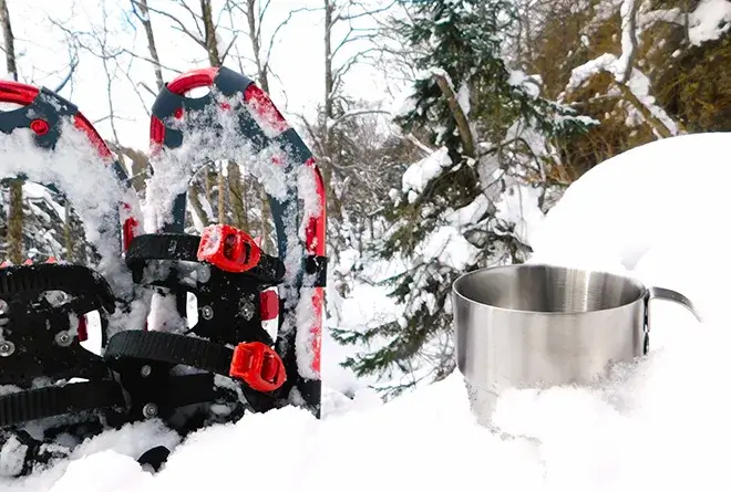 画像:森カフェ ふわ雪スノーシュープライベートツアー